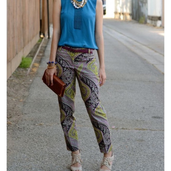 J. Crew Paisley Pants